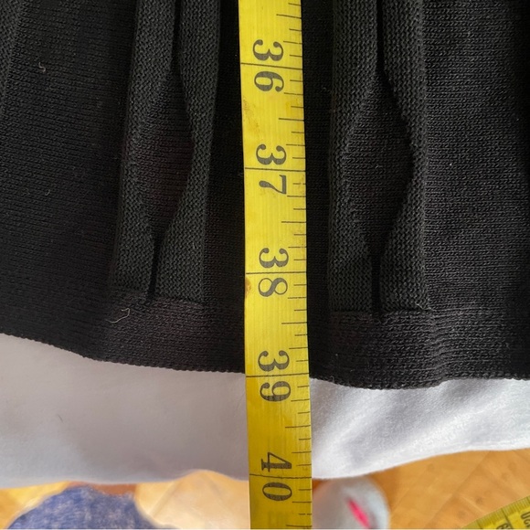 Nanette Lepore Black Ruffle Sleeve Sweater Dress Sz Small - Picture 10 of 12